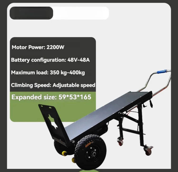 150/250/300KG 48V Folding Hand Trolley Electric Stair Climbing Vehicle Cargo Handling Cart Crawler-Type Mobile Tool