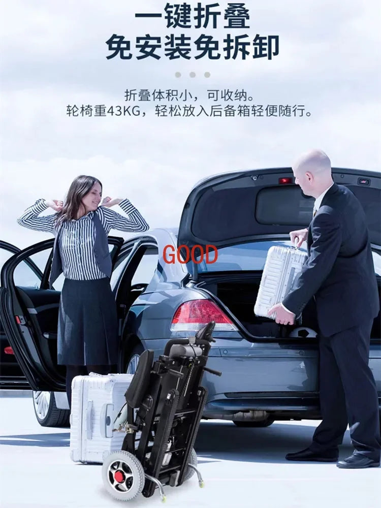 Electric stair climbing wheelchair for the elderly to go up and down the stairs intelligent light step crawler stair climber