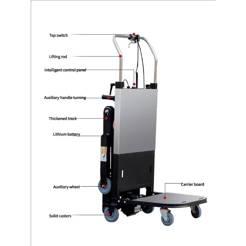 Artifact New Electric Stair Climber with Automatic Silent up Down Movement 220V Motor for Moving Loaded Carts & Crawling Uphill