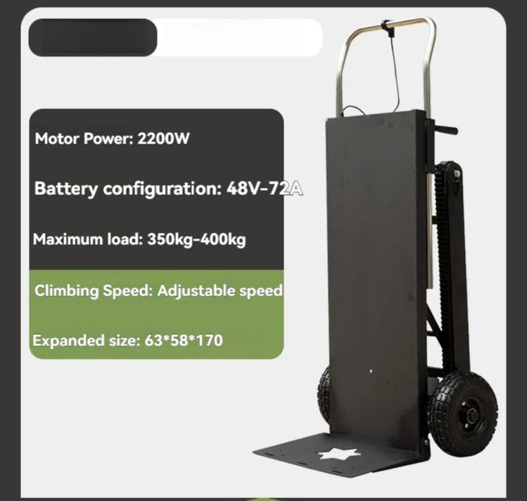 150/250/300KG 48V Folding Hand Trolley Electric Stair Climbing Vehicle Cargo Handling Cart Crawler-Type Mobile Tool