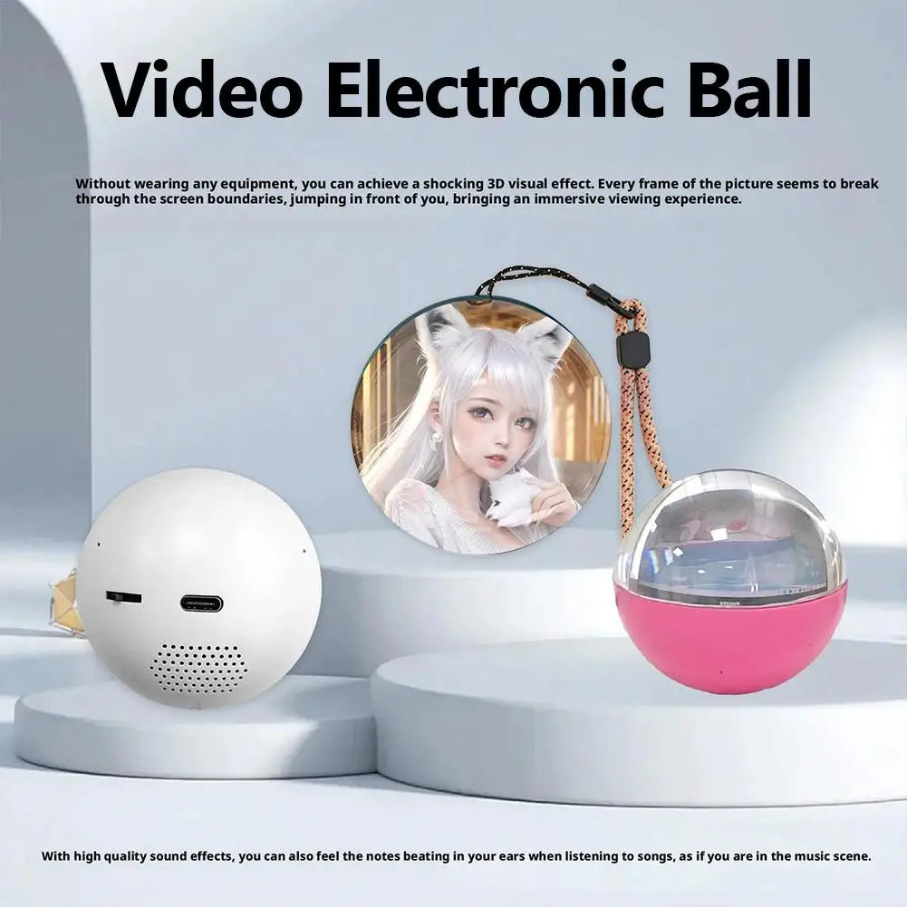 Crystal Video Electronic Ball Clear Memory Audio Video Display Ball Recollection Glass Souvenir Ball Customized Ball Player